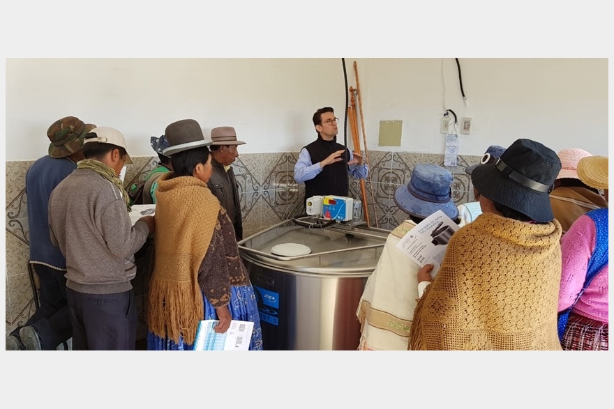 Session de formation en centre de collecte de lait - Bolivie