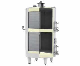 Cuve cylindrique compartiment&eacute;e